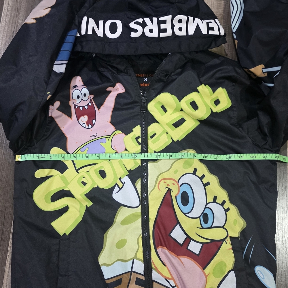 Members Only X Nickelodeon SpongeBob SquarePants Graphic Hooded Full Zip Jacket. - Picture 10 of 12